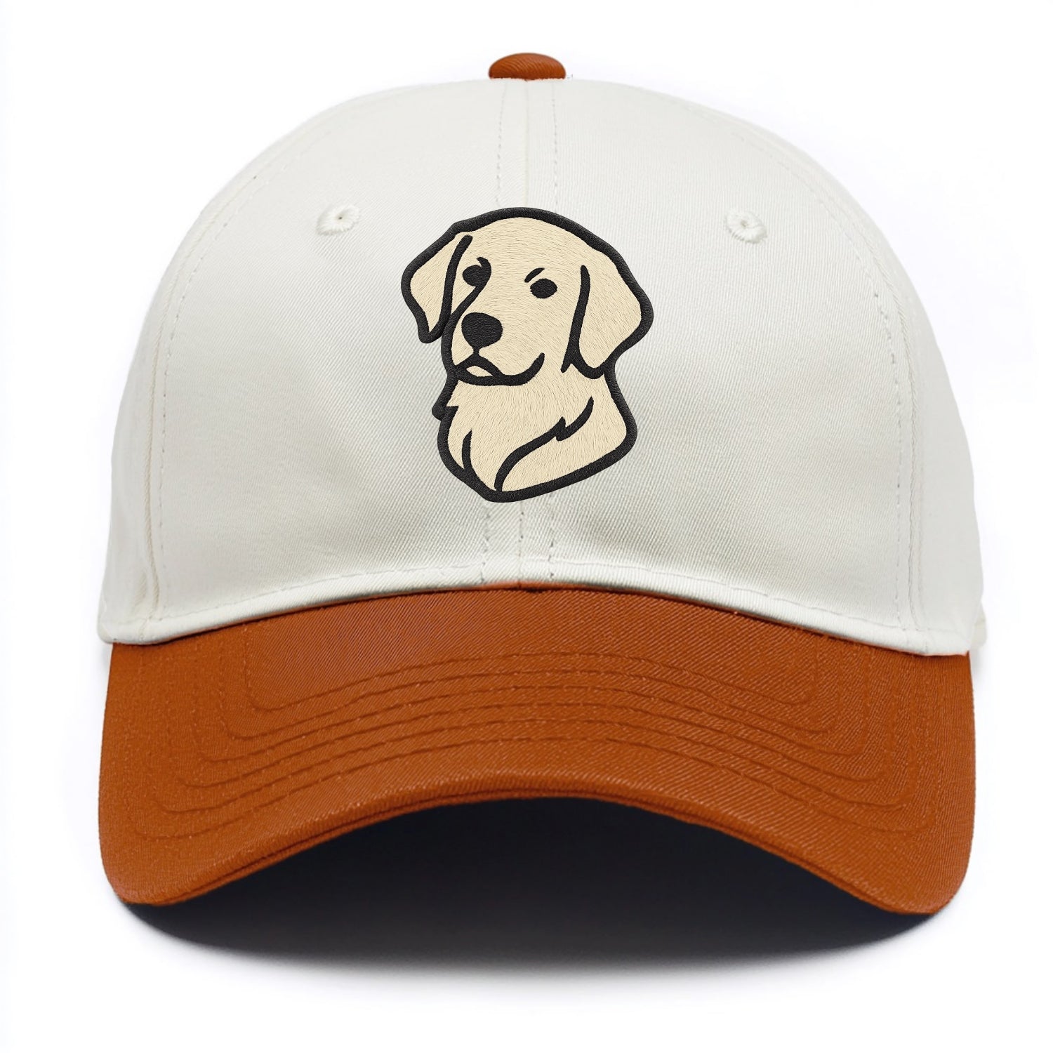 Golden Retriever - Head tilt curious pos Two Tone Cap - Orange