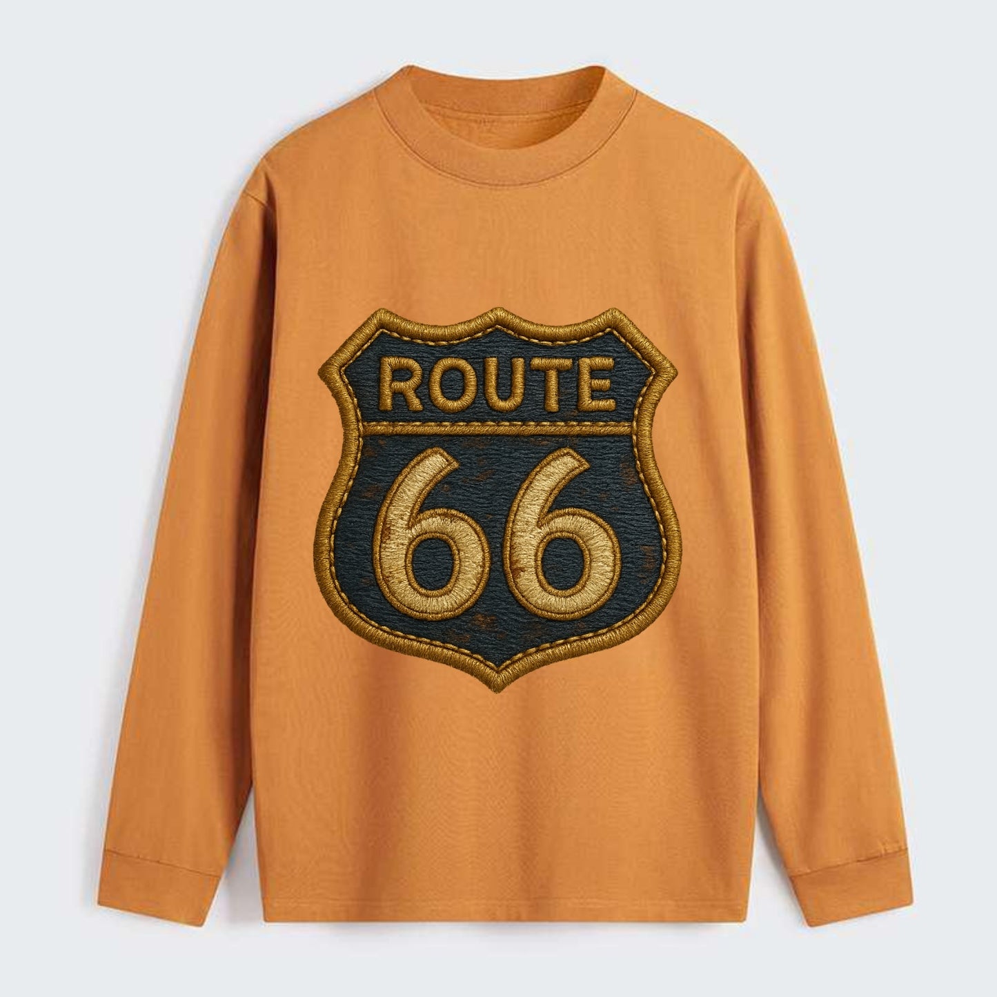 Route 66  - Classic Long Sleeve Shirt - Orange