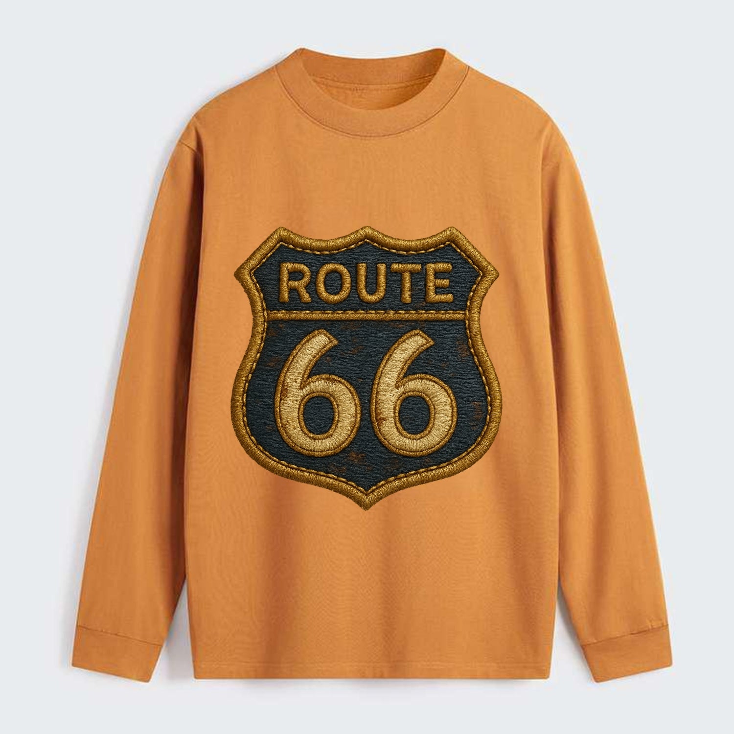 Route 66  - Classic Long Sleeve Shirt - Orange