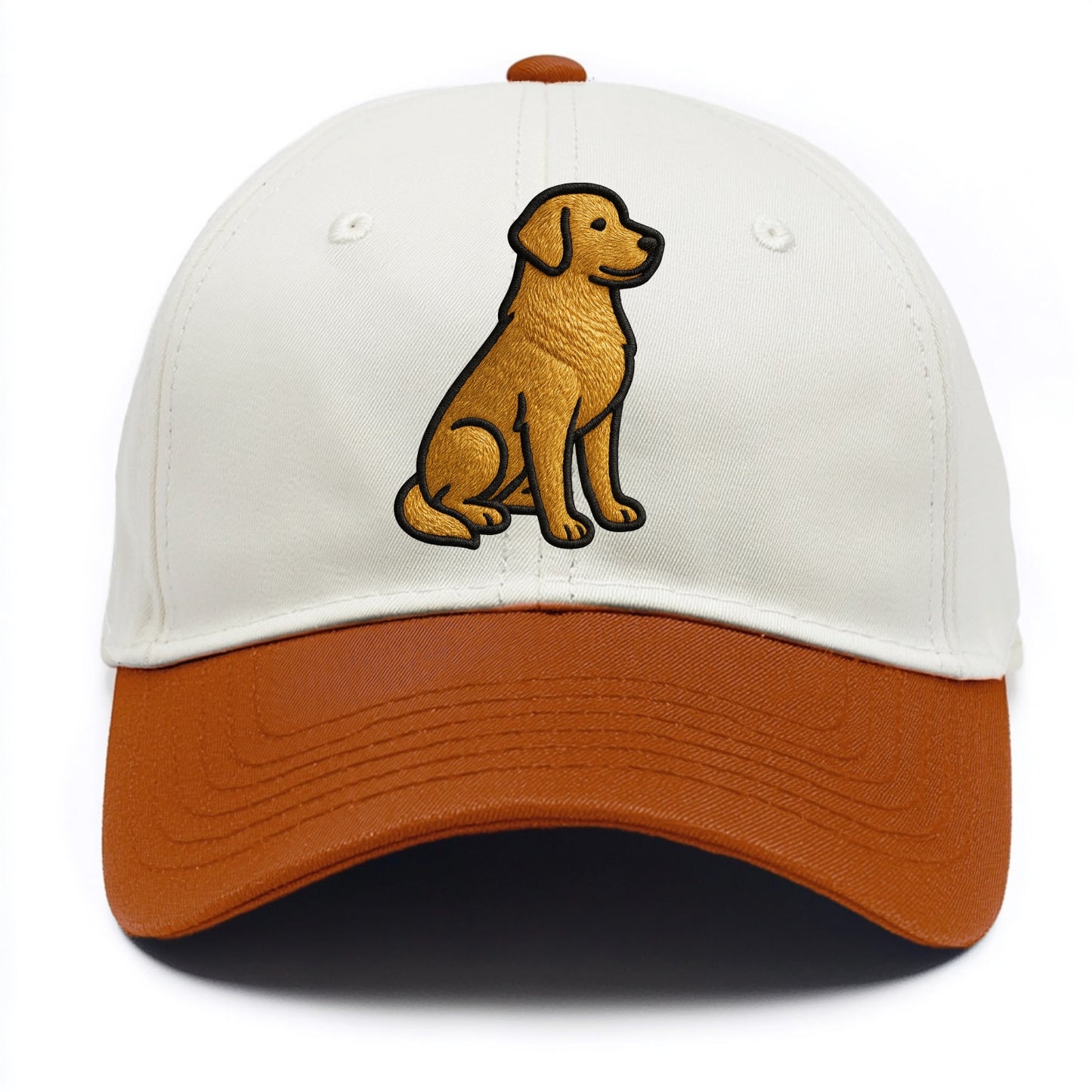 Golden Retriever - Contemporary geometri - Two Tone Cap - Orange