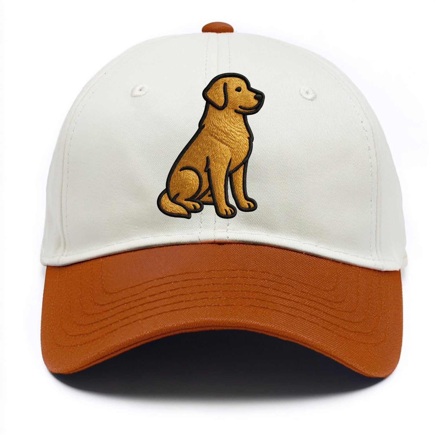Golden Retriever - Contemporary geometri - Two Tone Cap - Orange