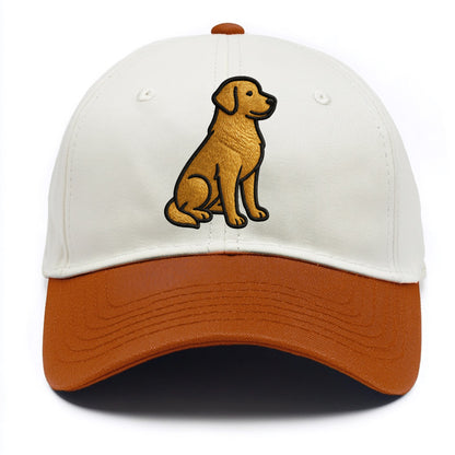 Golden Retriever - Contemporary geometri - Two Tone Cap - Orange