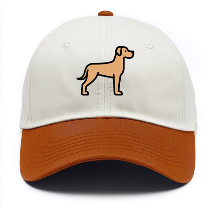 Great Dane - Fawn colored flat side profile - Two Tone Cap - Orange