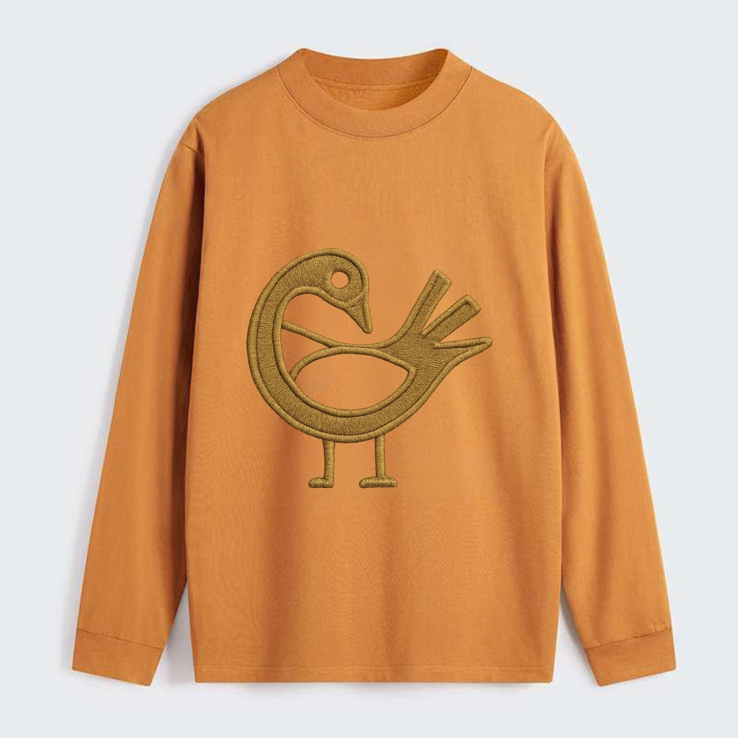 Adinkra Sankofa  - Classic Long Sleeve Shirt - Orange