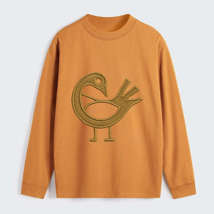 Adinkra Sankofa  - Classic Long Sleeve Shirt - Orange