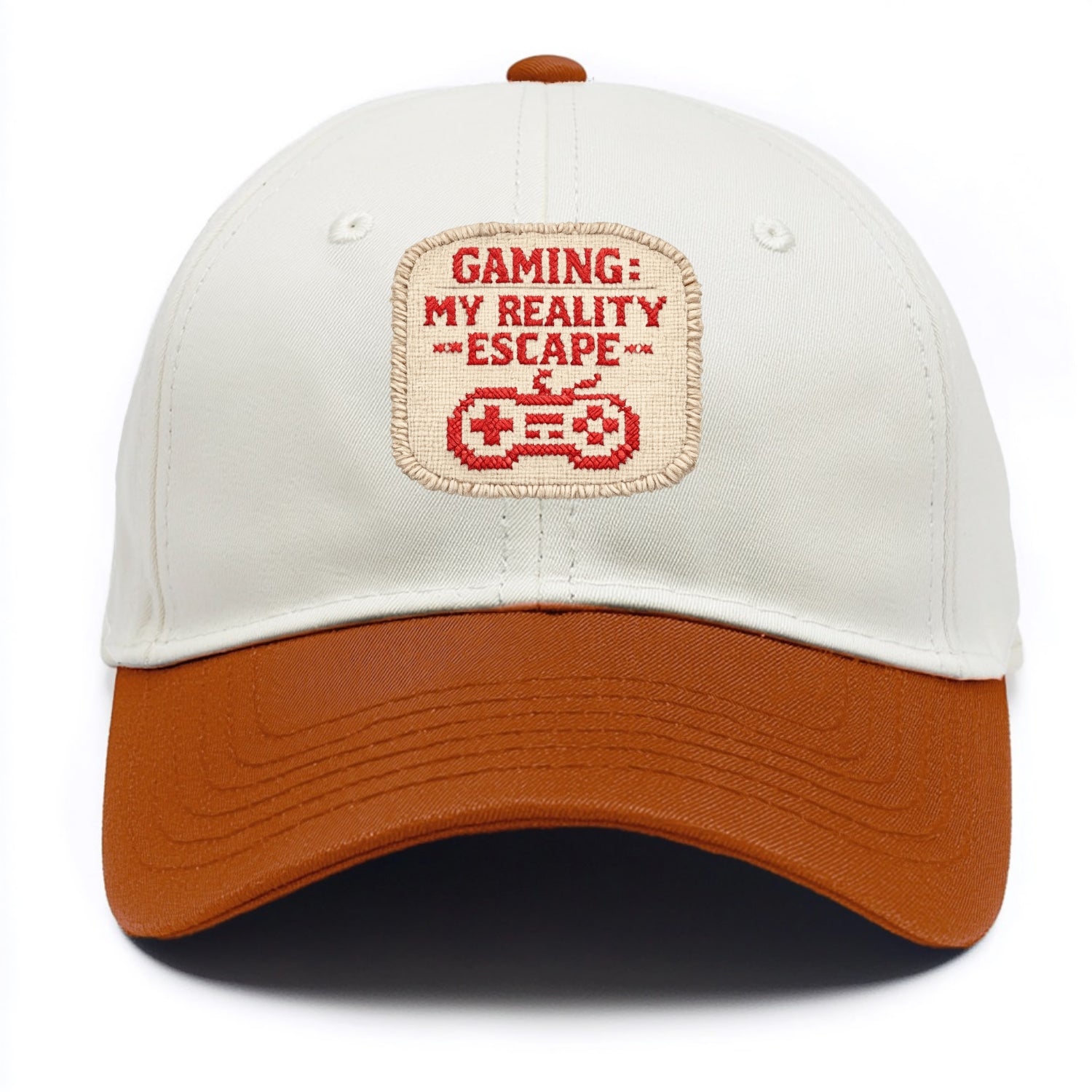 GAMING: MY REALITY ESCAPE - red game escape - red - gaming reality escape - Two Tone Cap - Orange