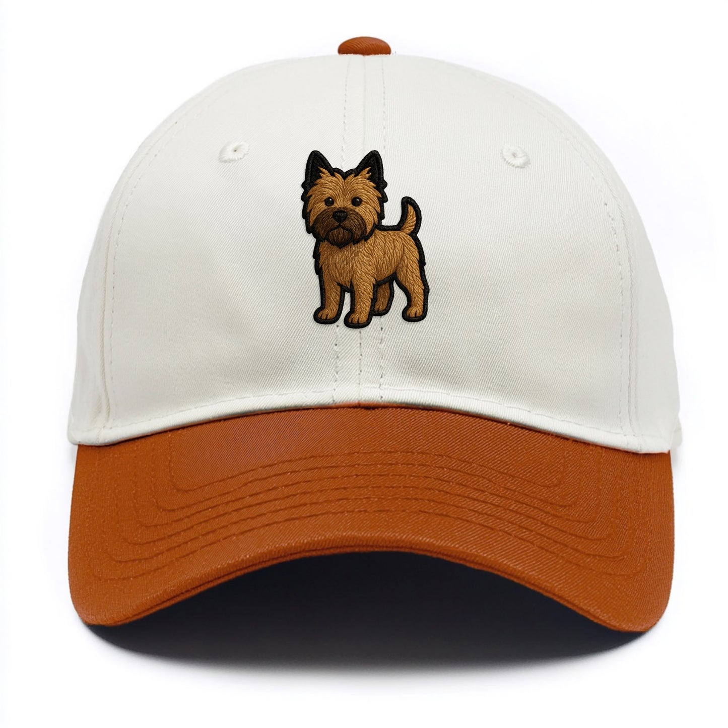 Cairn Terrier - Modern shaggy design wit - Two Tone Cap - Orange