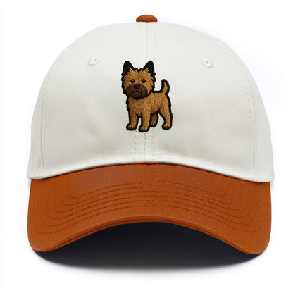 Cairn Terrier - Modern shaggy design wit - Two Tone Cap - Orange
