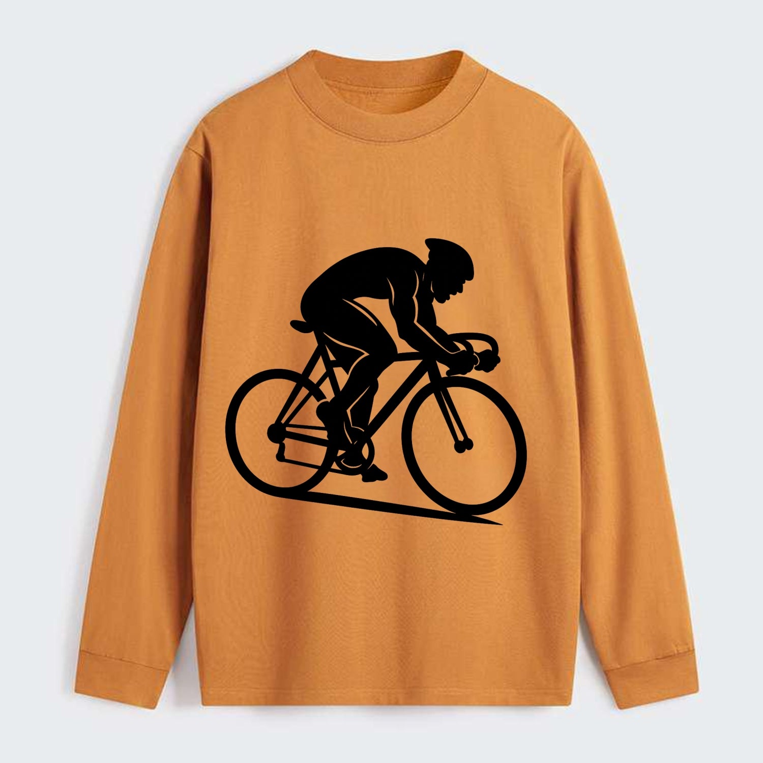 Sprint cyclist racing stance - Classic Long Sleeve Shirt - Orange