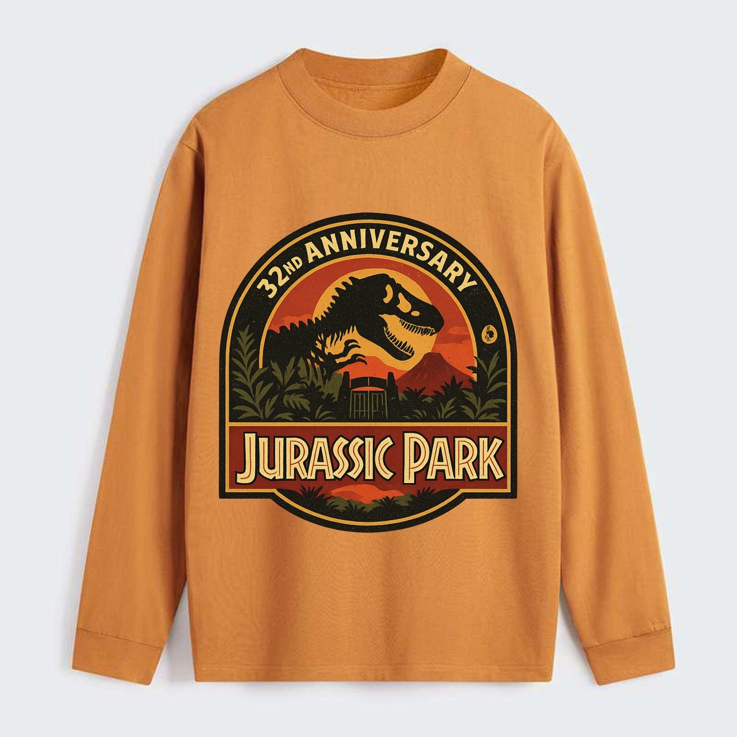 Jurassic Park 32nd Anniversary - Classic Long Sleeve Shirt - Orange
