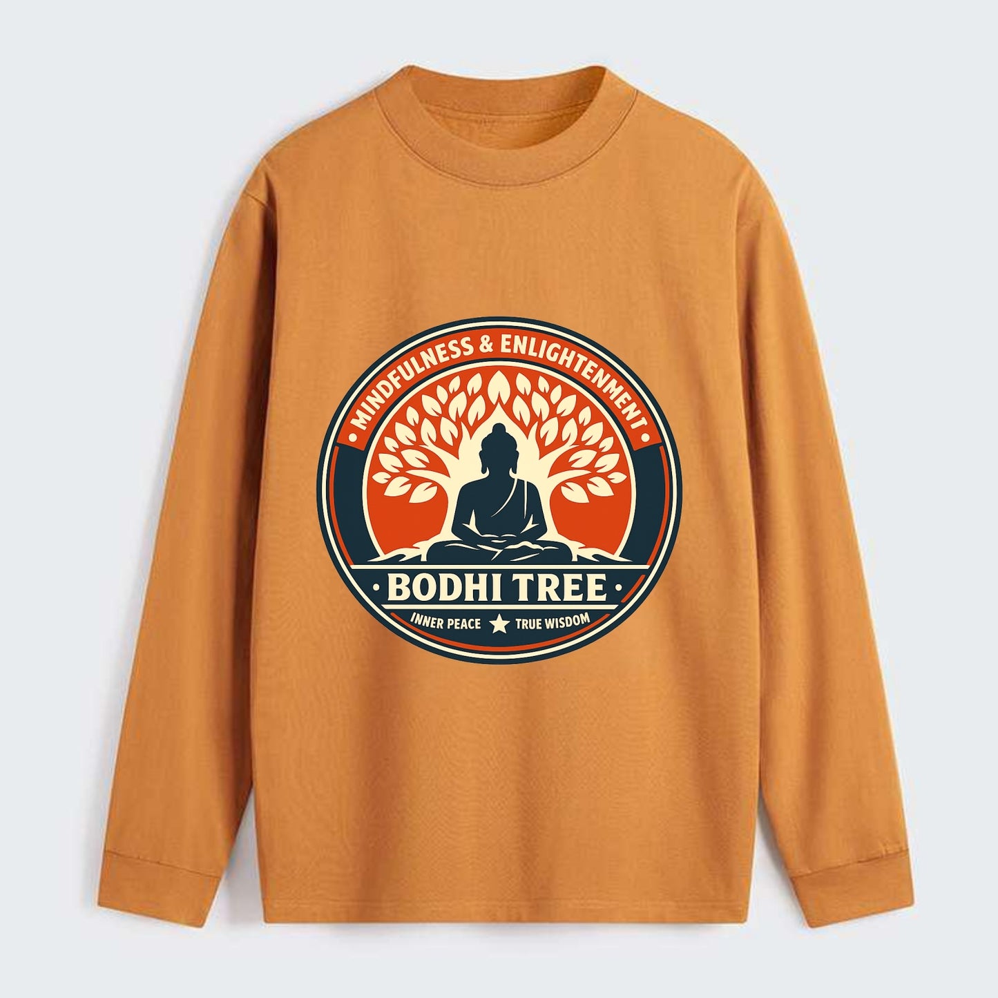 Zen Harmony Emblem - Classic Long Sleeve Shirt - Orange