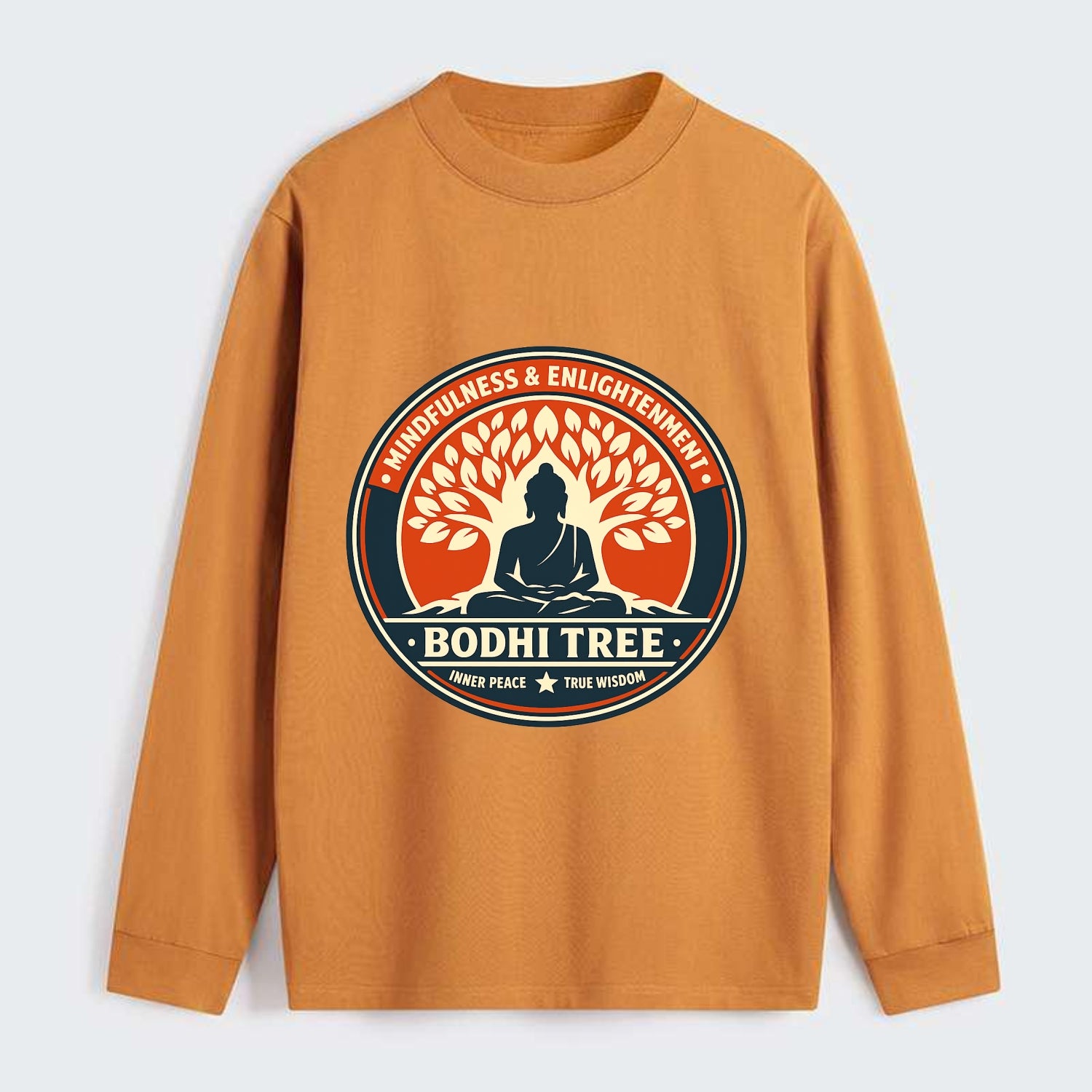 Zen Harmony Emblem - Classic Long Sleeve Shirt - Orange