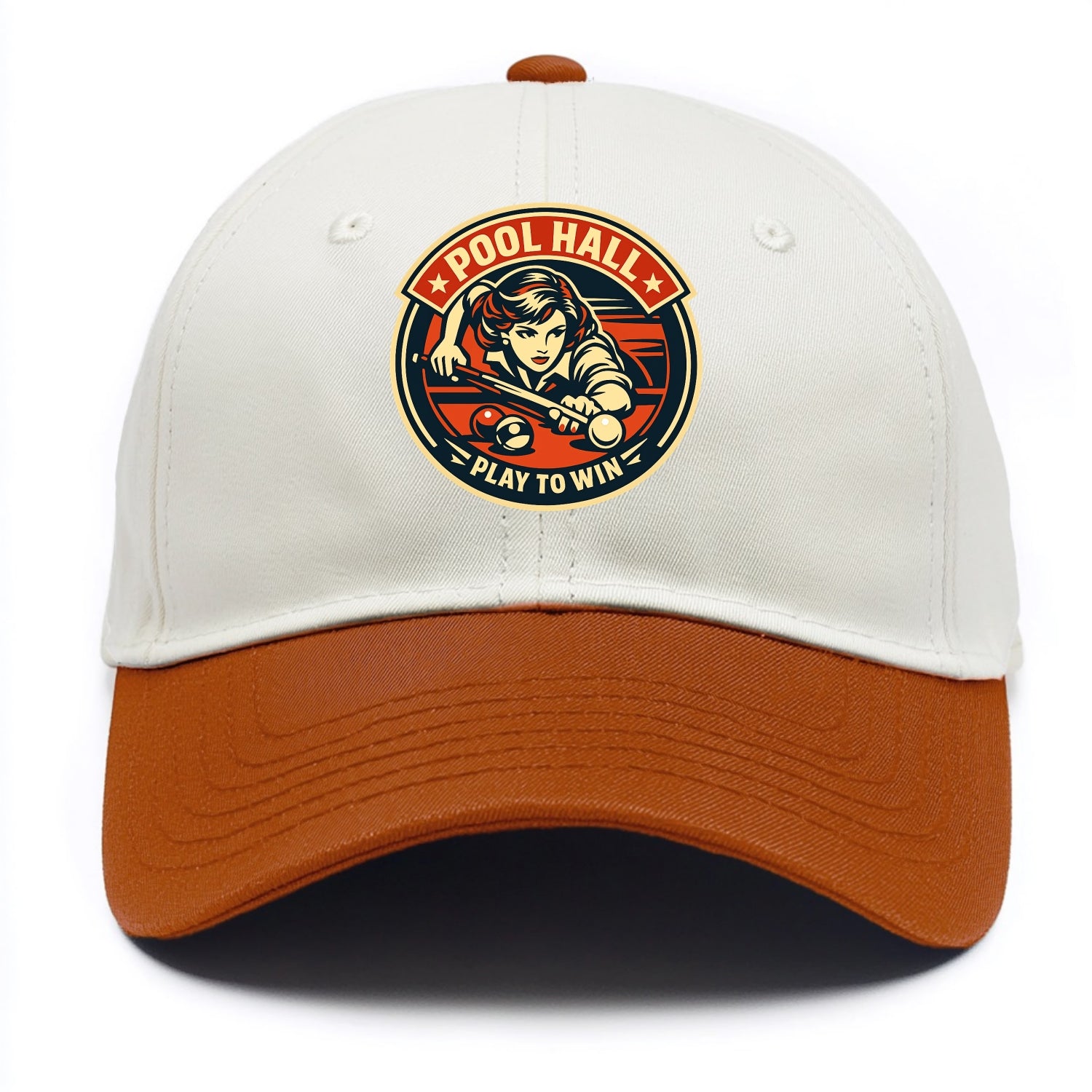 Cue Queen Emblem - Two Tone Cap - Orange