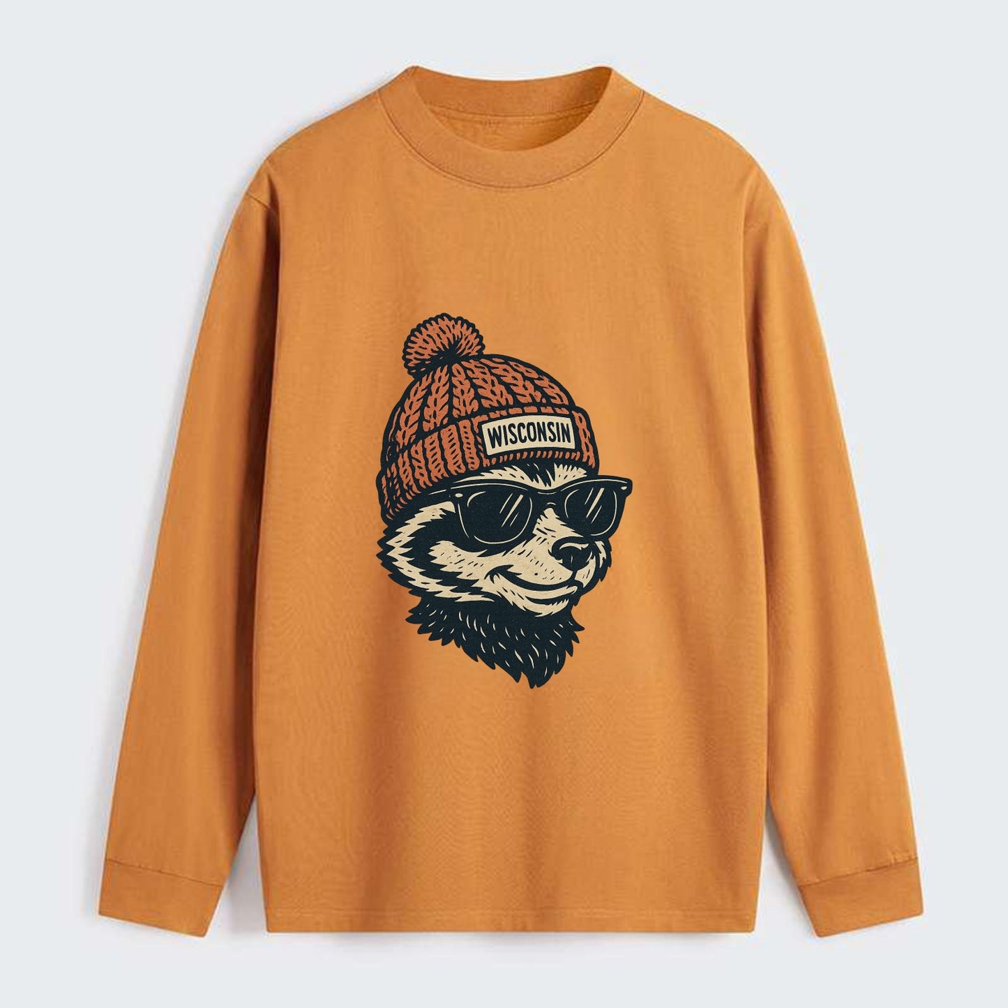 Madison Badge - Classic Long Sleeve Shirt - Orange