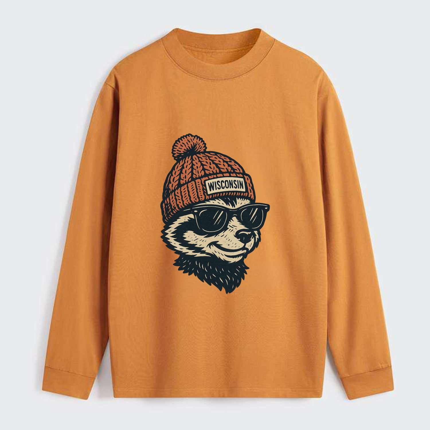 Madison Badge - Classic Long Sleeve Shirt - Orange