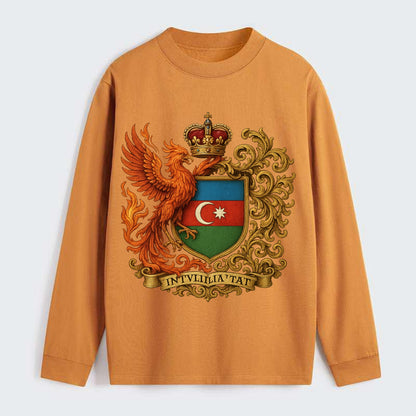 Azerbaijan Fire Phoenix Emblem - Classic Long Sleeve Shirt - Orange
