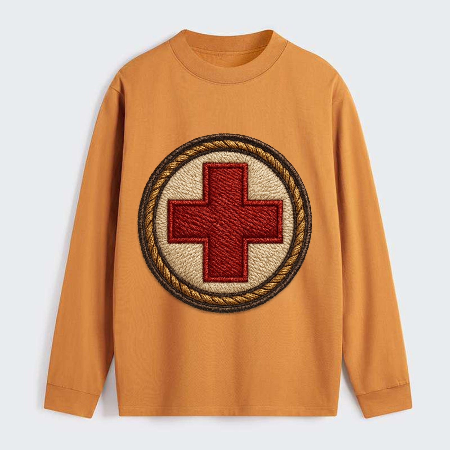 Medical Cross  - Classic Long Sleeve Shirt - Orange