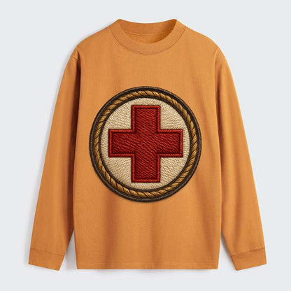 Medical Cross  - Classic Long Sleeve Shirt - Orange