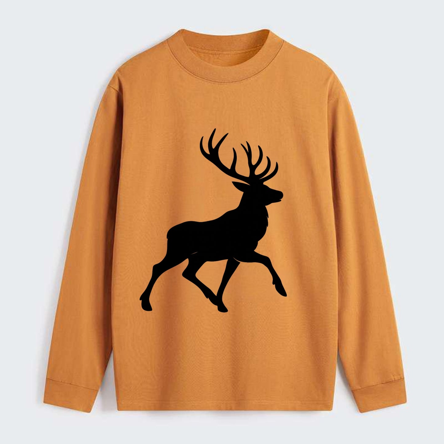 Deer with majestic antlers - Classic Long Sleeve Shirt - Orange