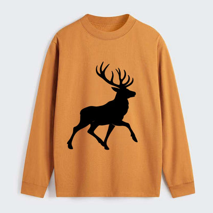 Deer with majestic antlers - Classic Long Sleeve Shirt - Orange