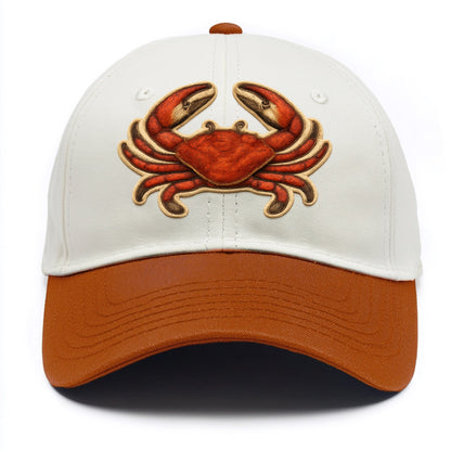CRAB CLAWS - red crab in scarlet and orange , seafood - Two Tone Cap - Orange