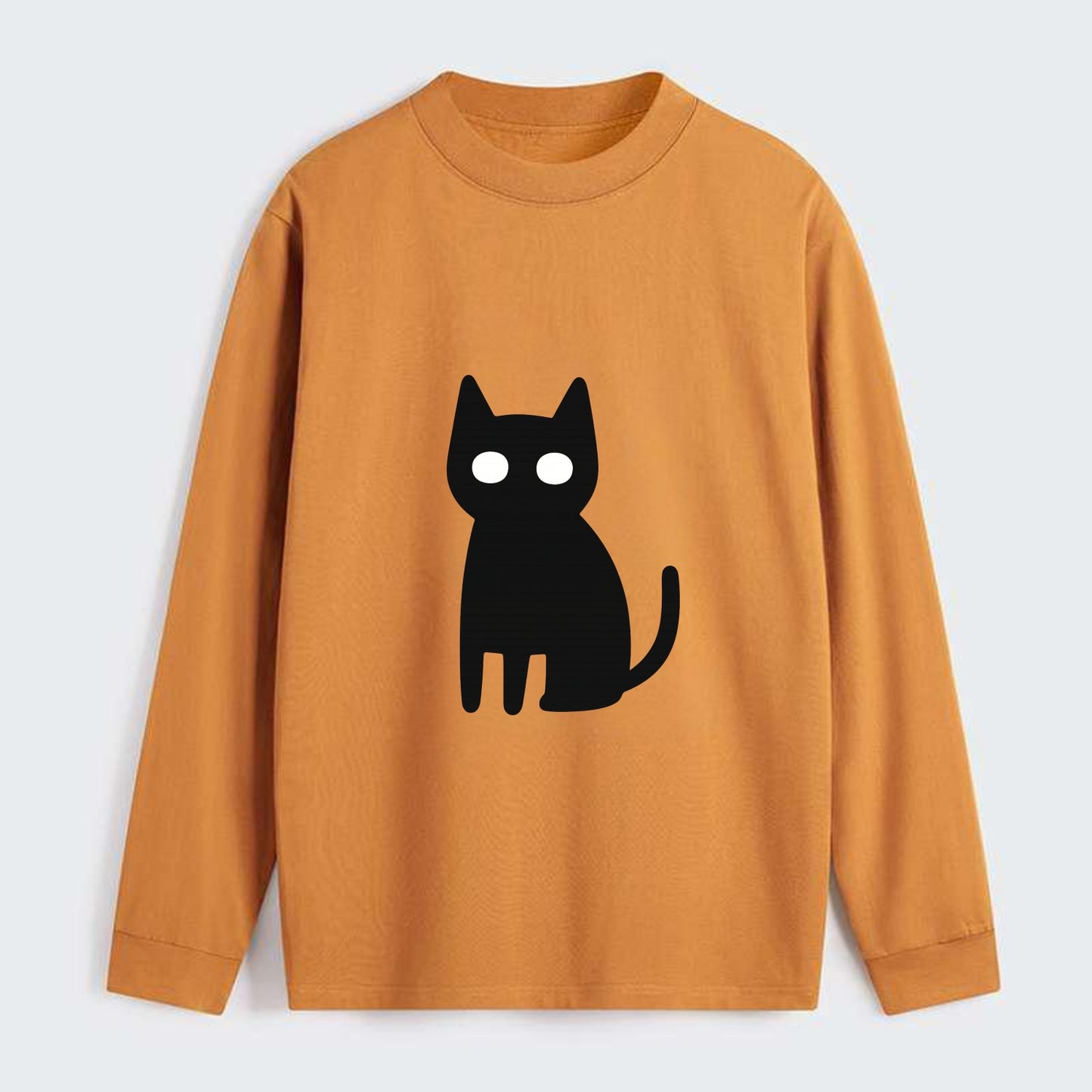 YOU MUST EMBRACE THE VOID | Black cat st - Classic Long Sleeve Shirt - Orange