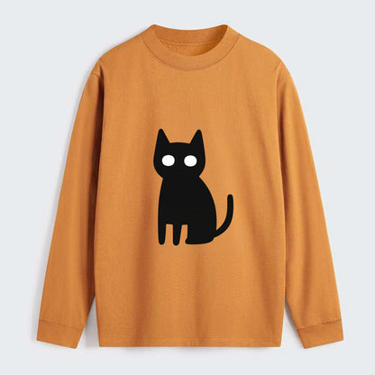 YOU MUST EMBRACE THE VOID | Black cat st - Classic Long Sleeve Shirt - Orange