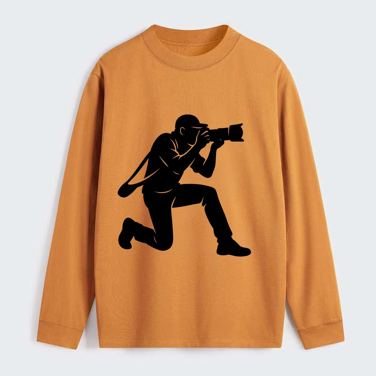Photographer capturing perfect shot - Classic Long Sleeve Shirt - Orange