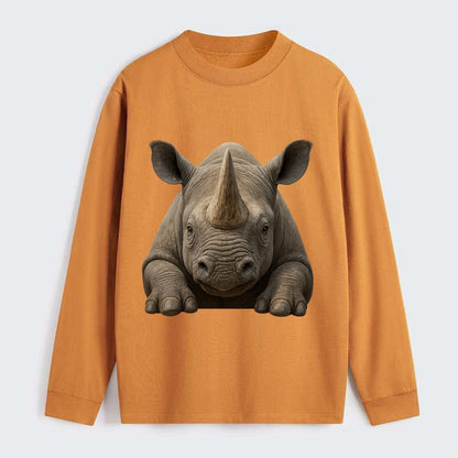 Rhinoceros  - Classic Long Sleeve Shirt - Orange