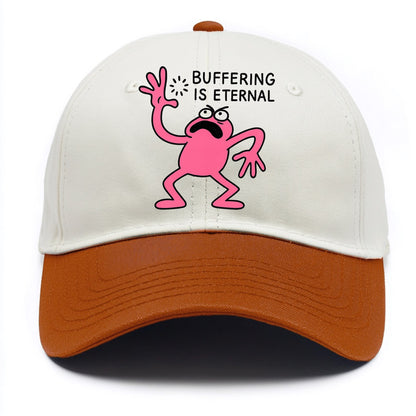 BUFFERING IS ETERNAL | Loading circle dizzy - Two Tone Cap - Orange