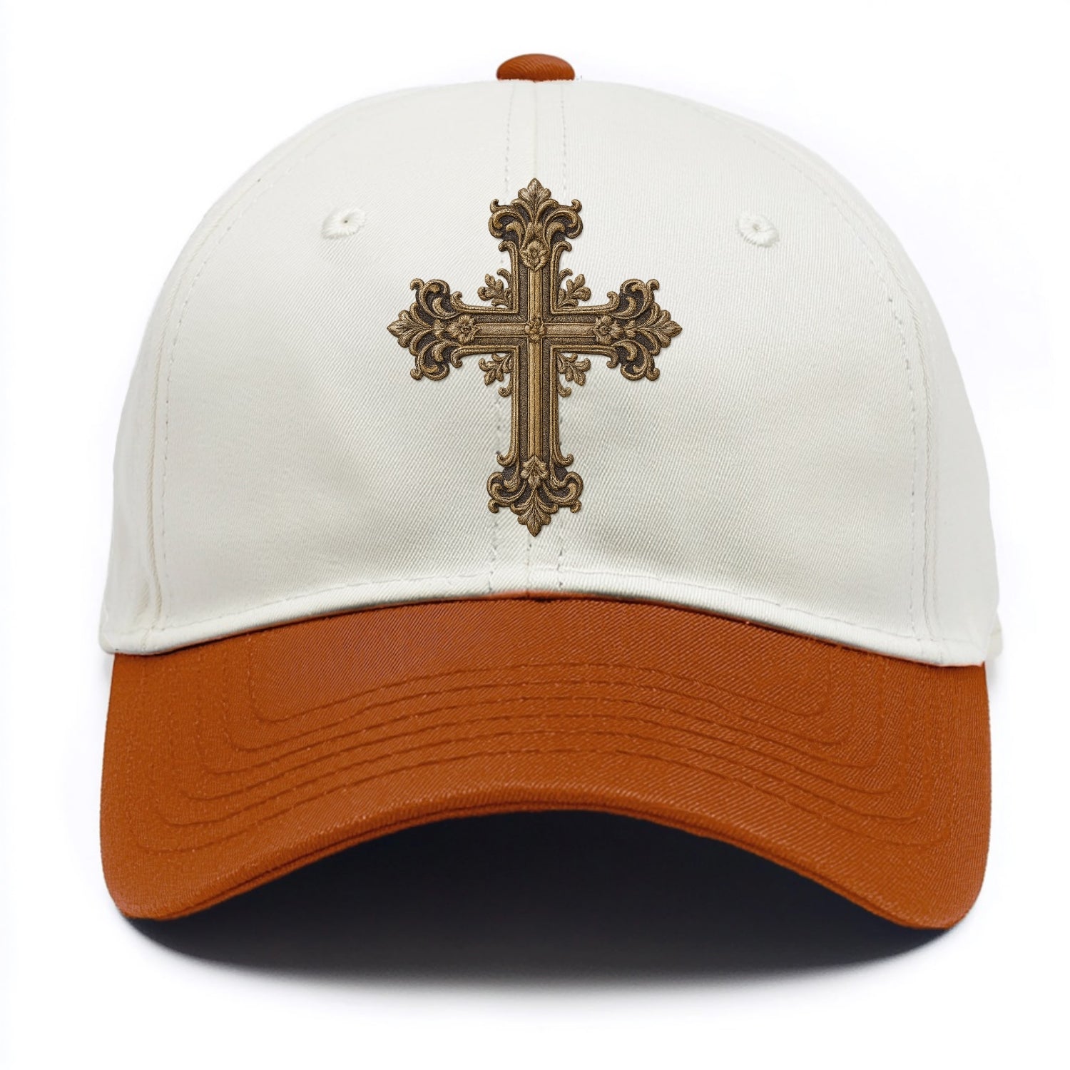 Victorian Cross  - Two Tone Cap - Orange