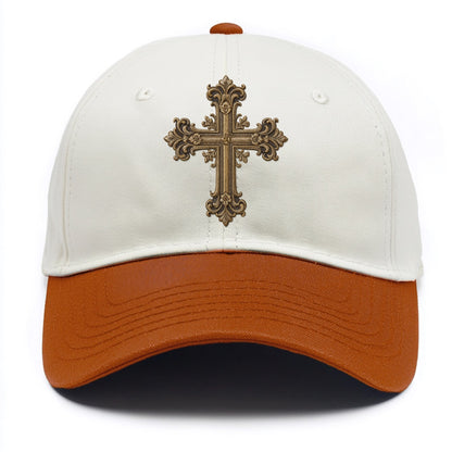 Victorian Cross  - Two Tone Cap - Orange
