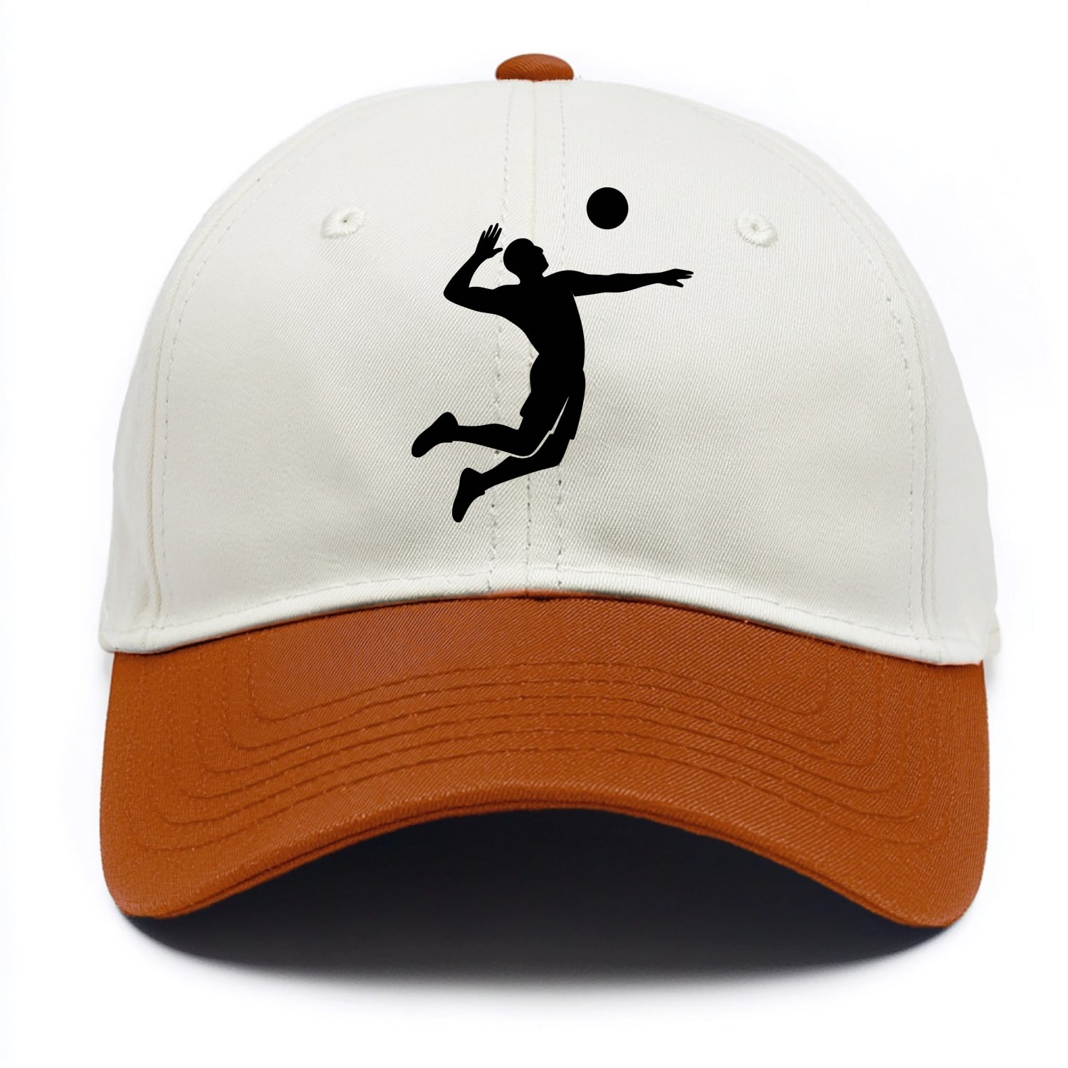 Volleyball player spiking ball - Two Tone Cap - Orange