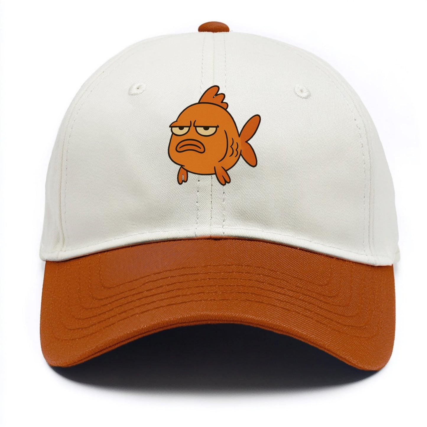 The Goldfish Judging Silently - Two Tone Cap - Orange
