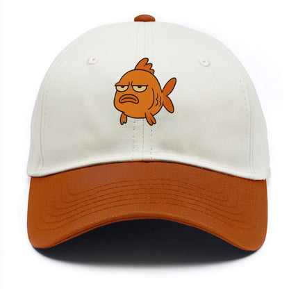 The Goldfish Judging Silently - Two Tone Cap - Orange
