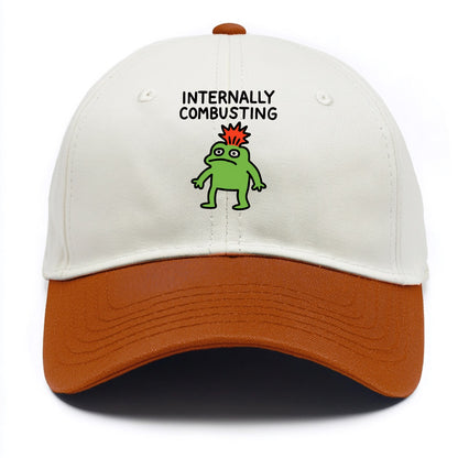 INTERNALLY COMBUSTING | Calm exterior exploding inside - Two Tone Cap - Orange