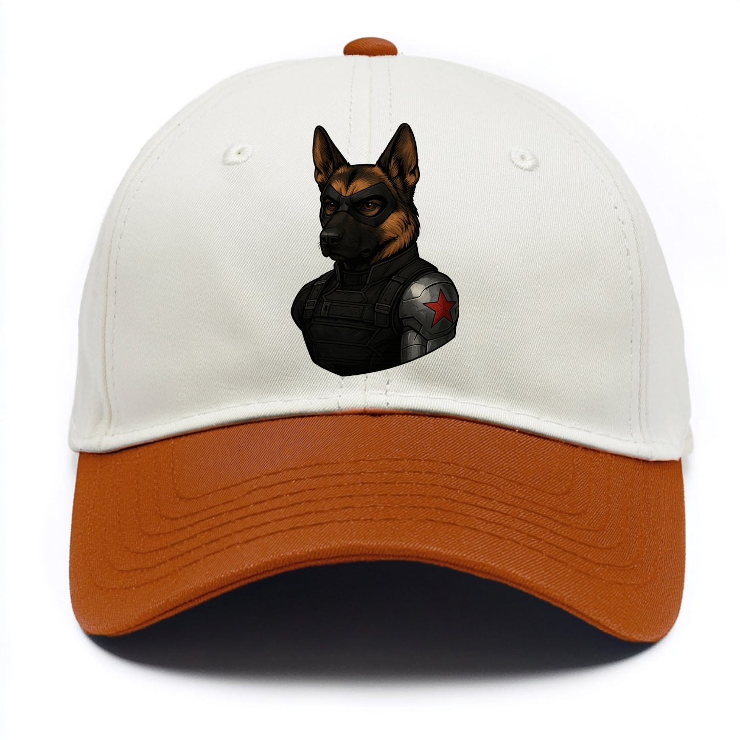 German Shepherd Winter Soldier  - Two Tone Cap - Orange