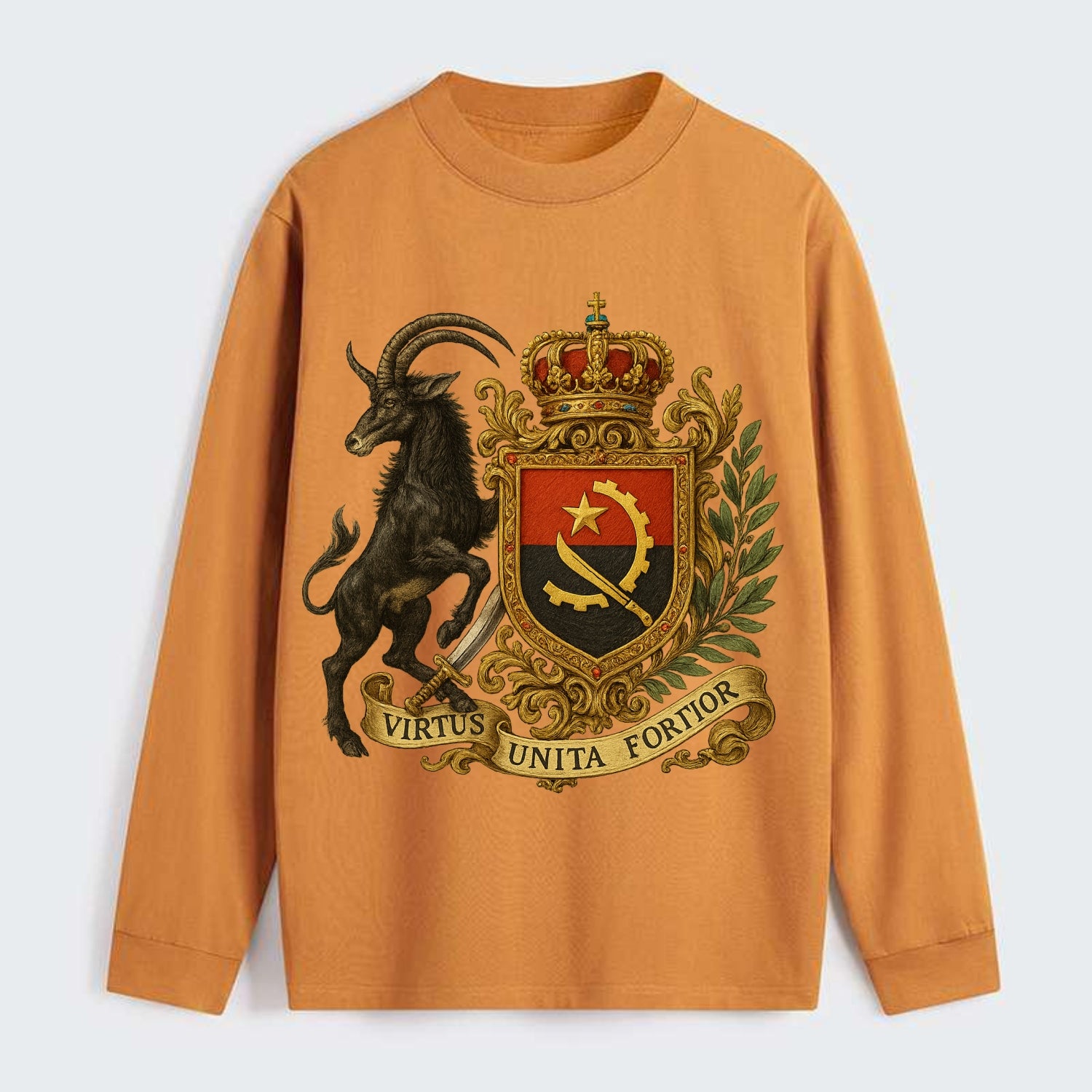 Angola Giant Sable Emblem - Classic Long Sleeve Shirt - Orange