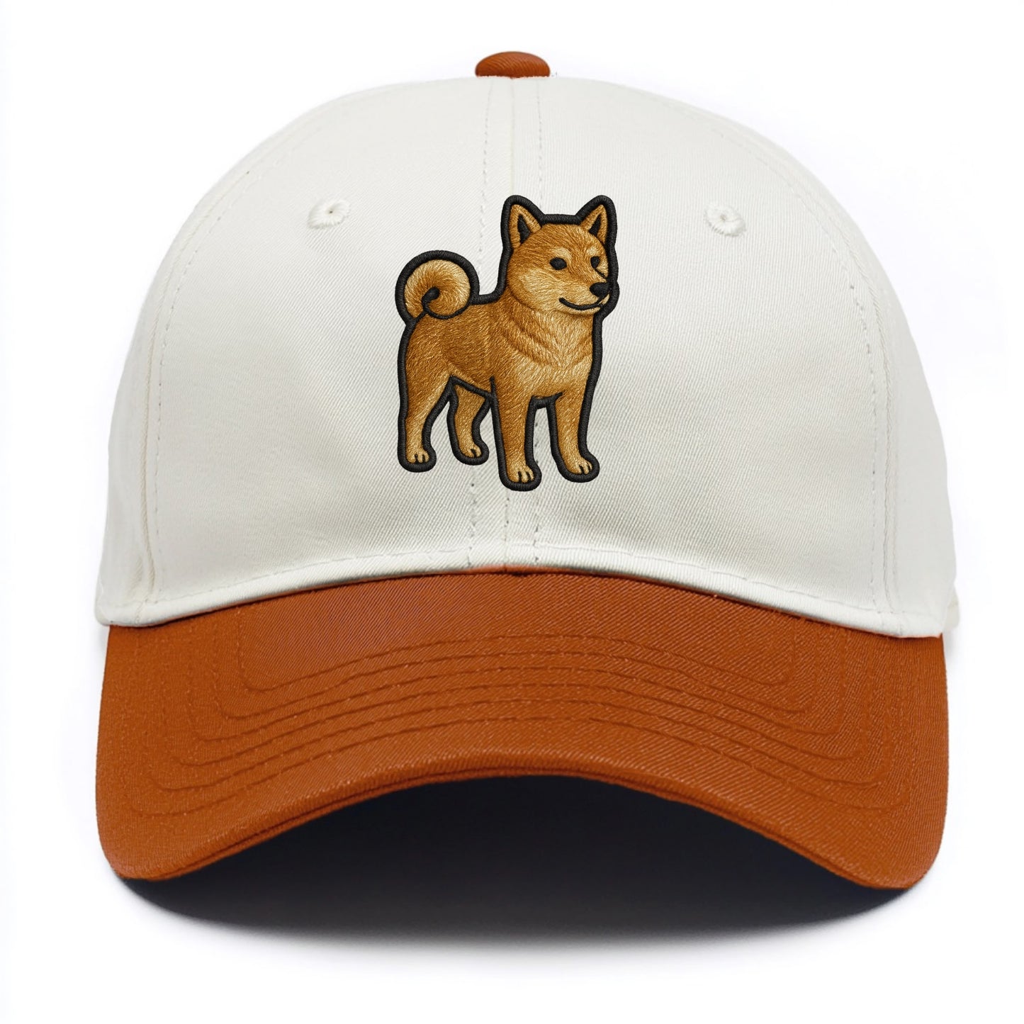 Shiba Inu - Trendy Japanese dog logo wit - Two Tone Cap - Orange