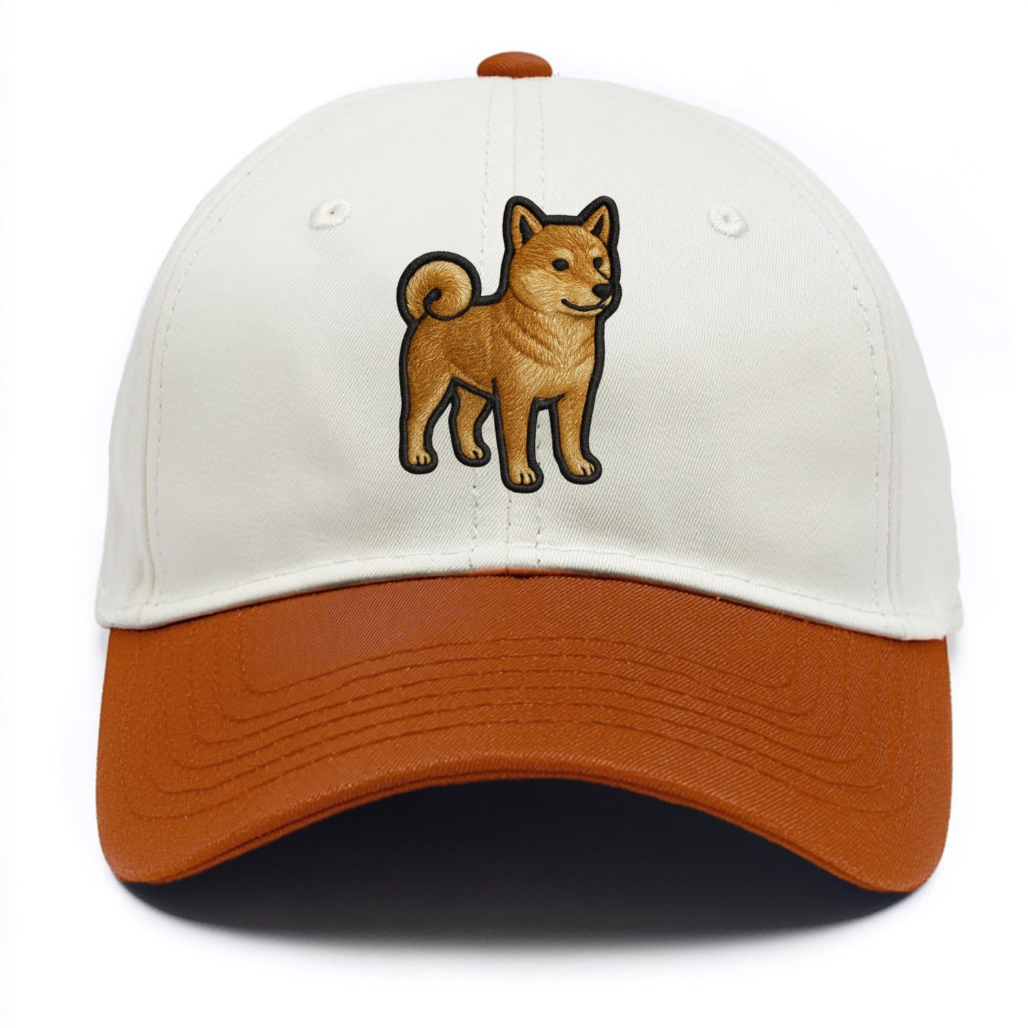 Shiba Inu - Trendy Japanese dog logo wit - Two Tone Cap - Orange