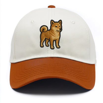 Shiba Inu - Trendy Japanese dog logo wit - Two Tone Cap - Orange