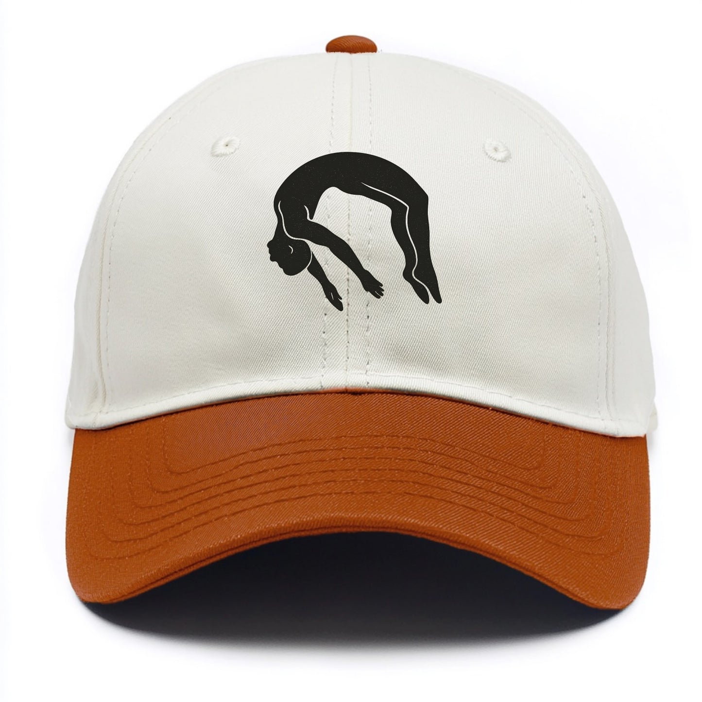 Gymnast doing a backflip - Two Tone Cap - Orange