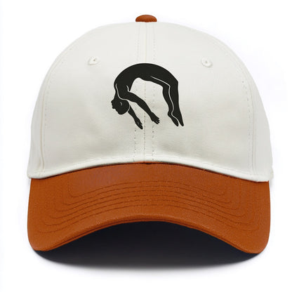 Gymnast doing a backflip - Two Tone Cap - Orange