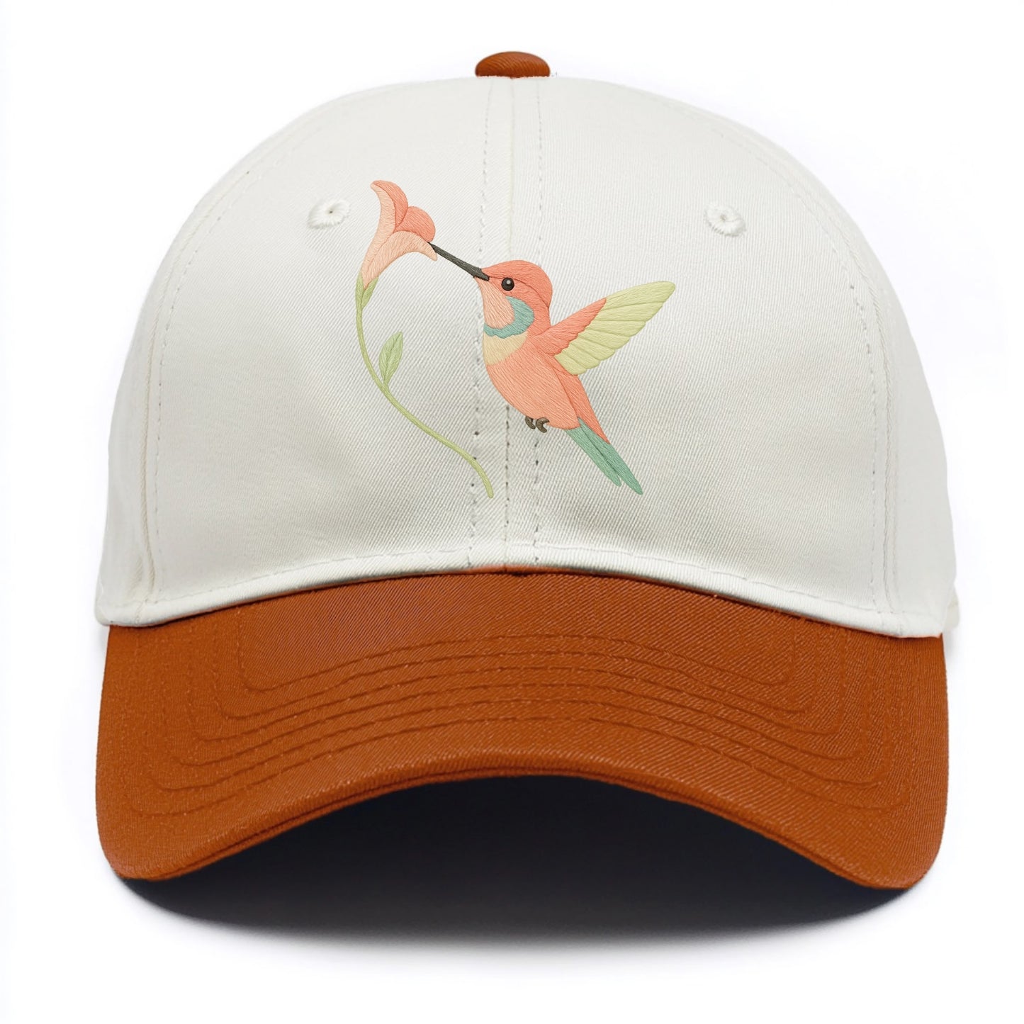 Coral Hummingbird - Two Tone Cap - Orange