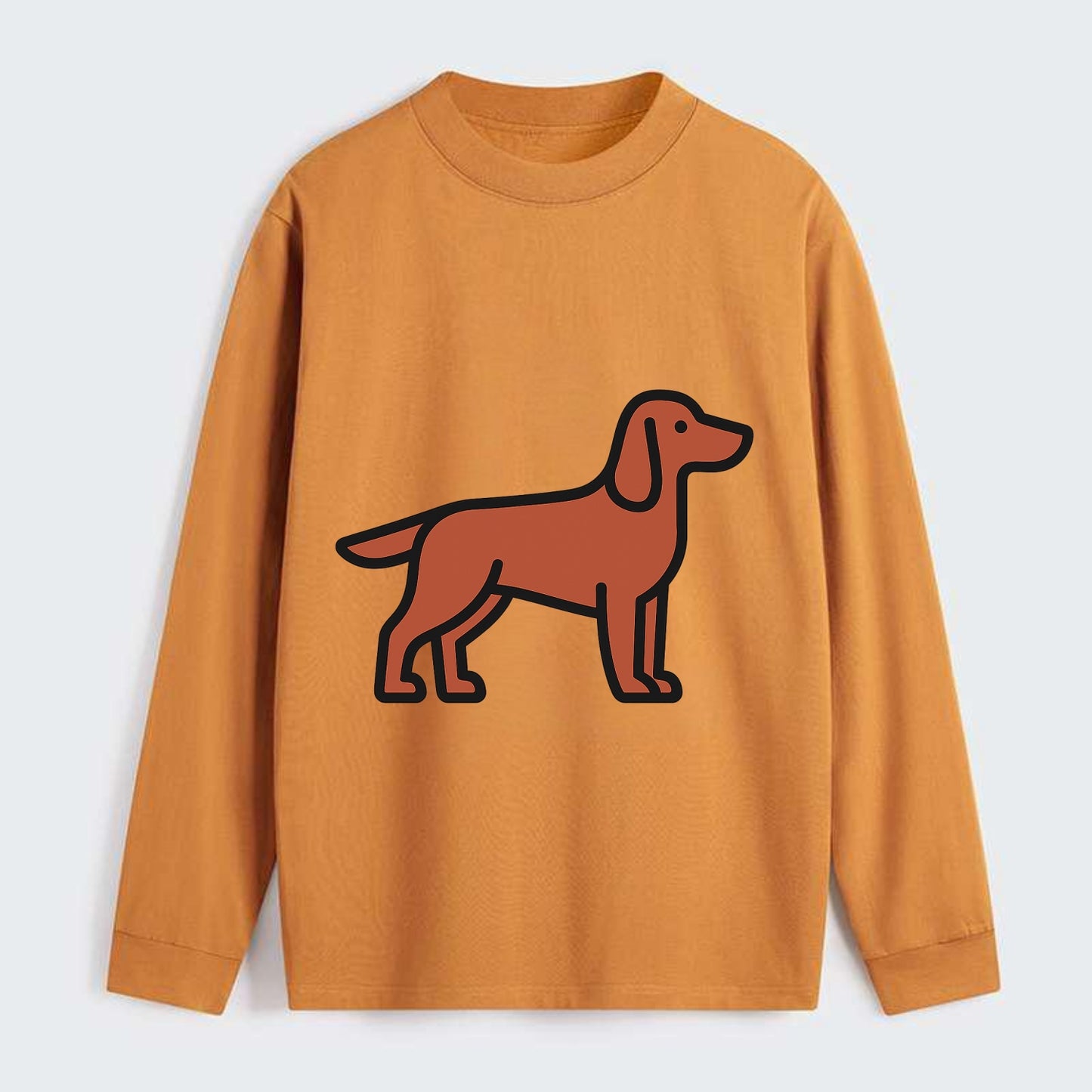 Irish Setter - Red/chestnut flat side profile - Classic Long Sleeve Shirt - Orange