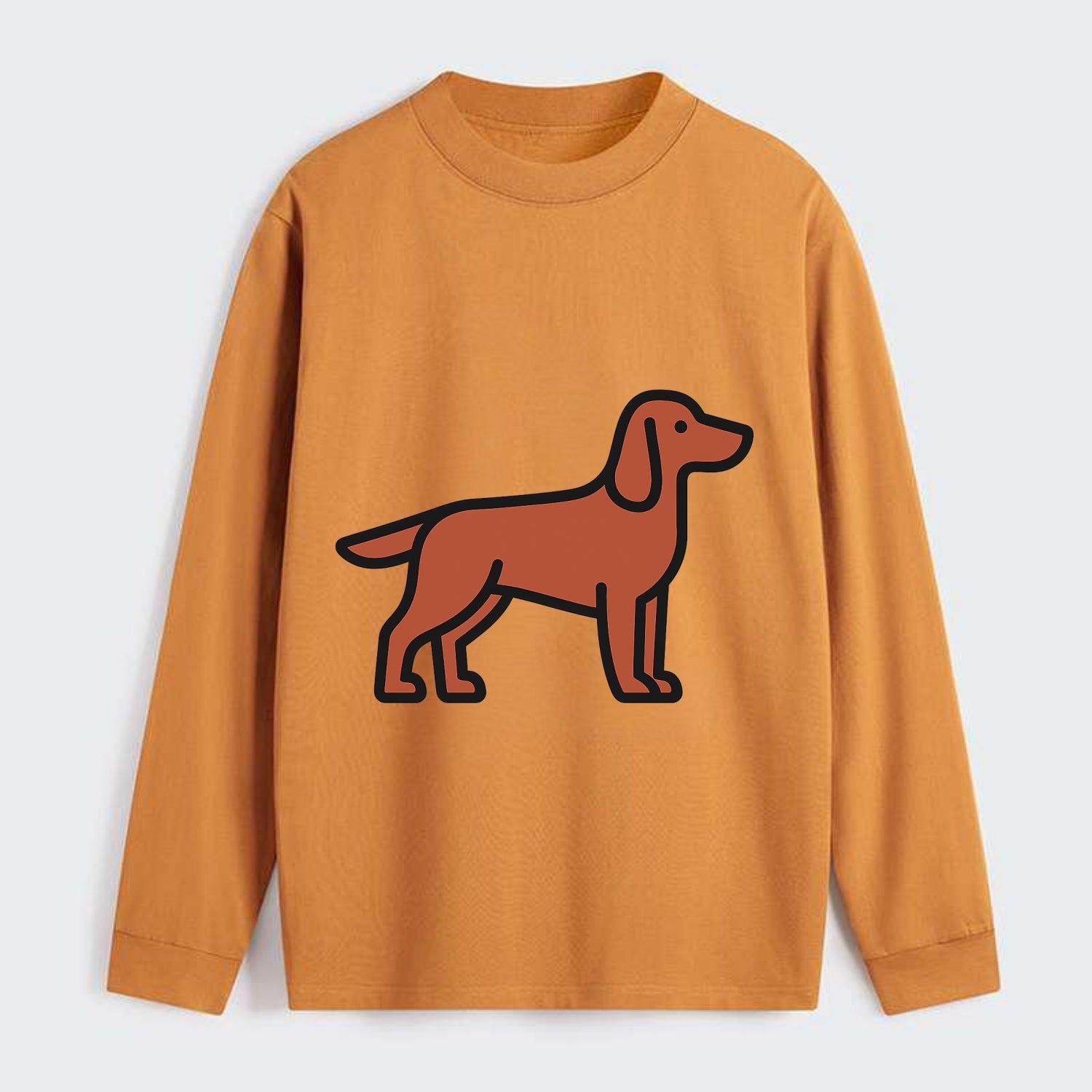 Irish Setter - Red/chestnut flat side profile - Classic Long Sleeve Shirt - Orange