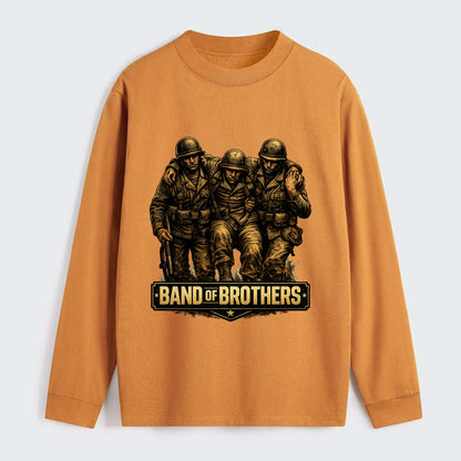 Band Of Brothers - Classic Long Sleeve Shirt - Orange