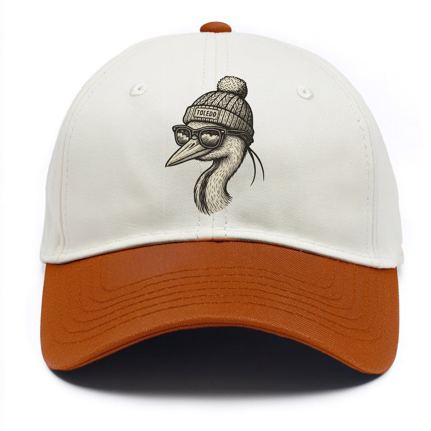 Toledo Great Blue Heron wearing Toledo b - Two Tone Cap - Orange