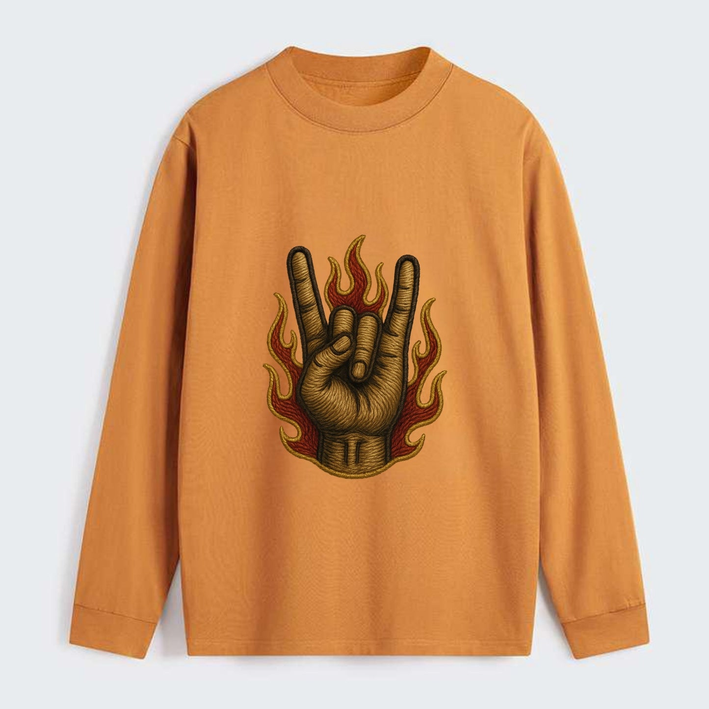 Devil Horns  - Classic Long Sleeve Shirt - Orange