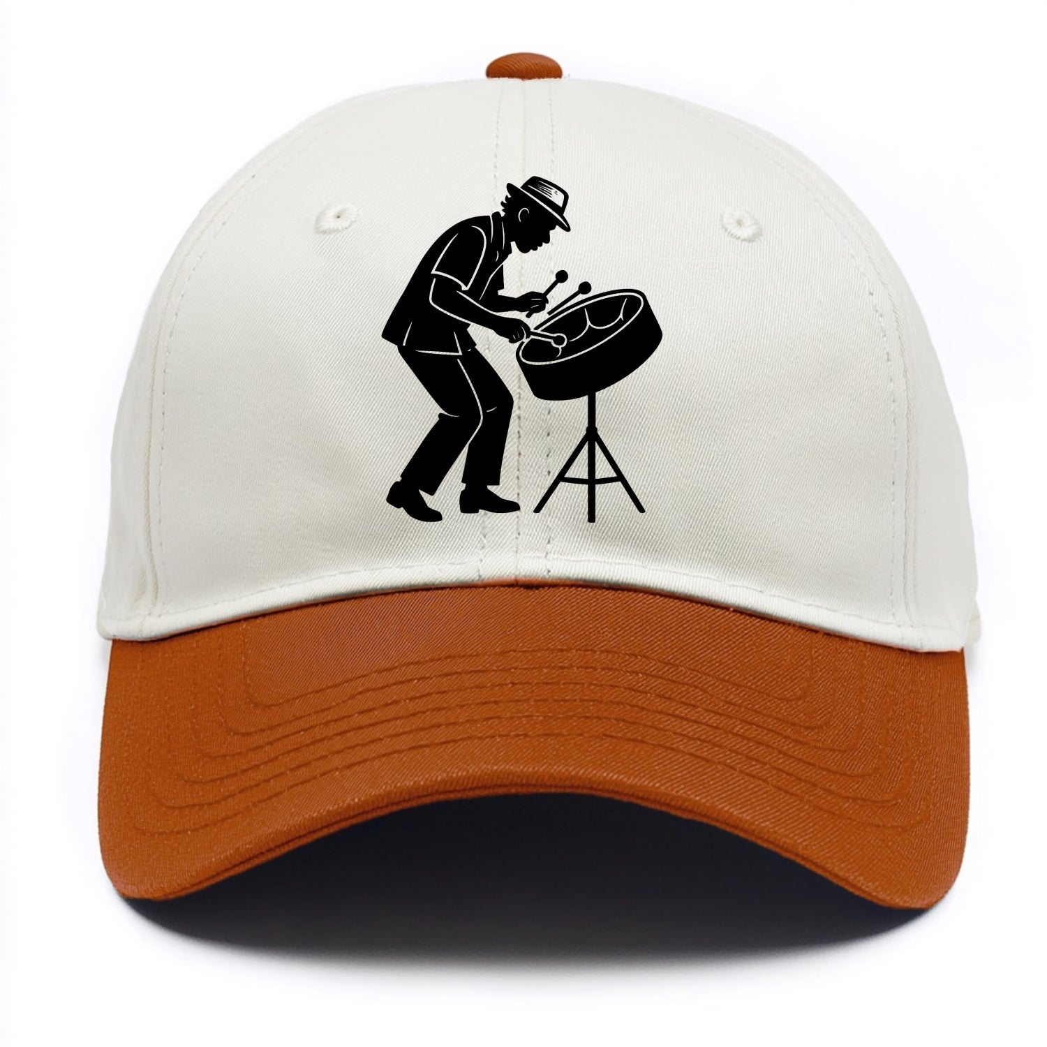 Steel drum player Caribbean rhythm - Two Tone Cap - Orange
